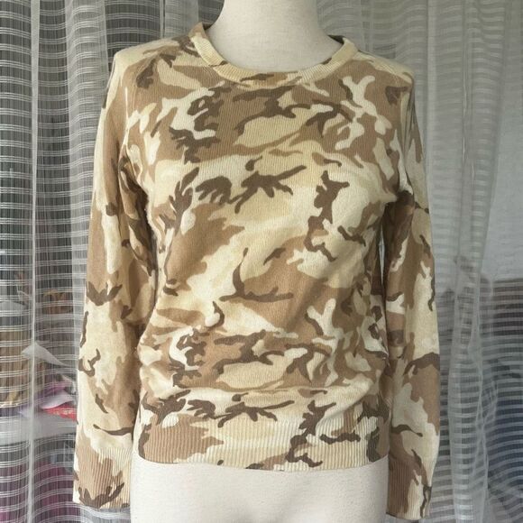 Equipment Femme 100% Cashmere Camo Sweater Women’s Small - Picture 6 of 6
